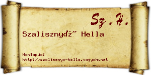 Szalisznyó Hella névjegykártya